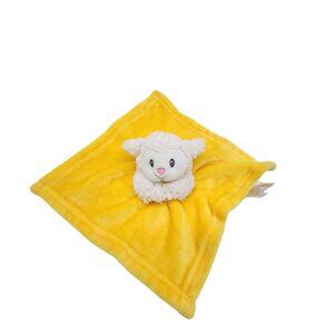 Yellow Plush Lamb Security Blanket Baby Lovey